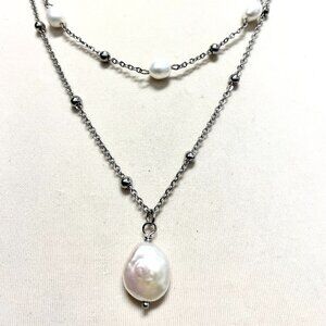 Fresh Water and Coin Pearl Pilgrim Necklace